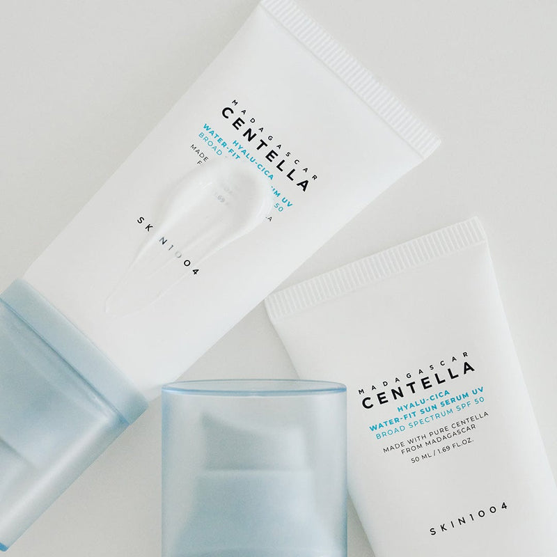 واقى الشمس السائل SKIN1004 Hyalu-Cica Water-Fit بالسنتيلا — SPF50+ PA++++ — ٥٠ مل